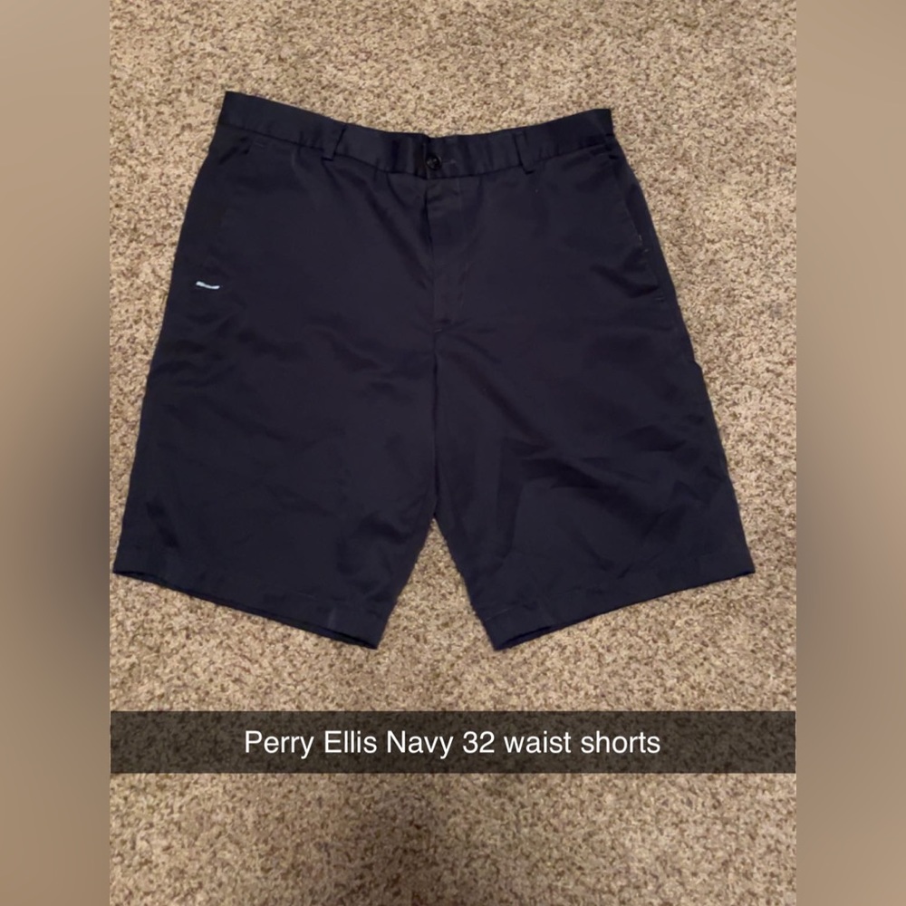 Perry Ellis Navy Shorts Waist Size 32